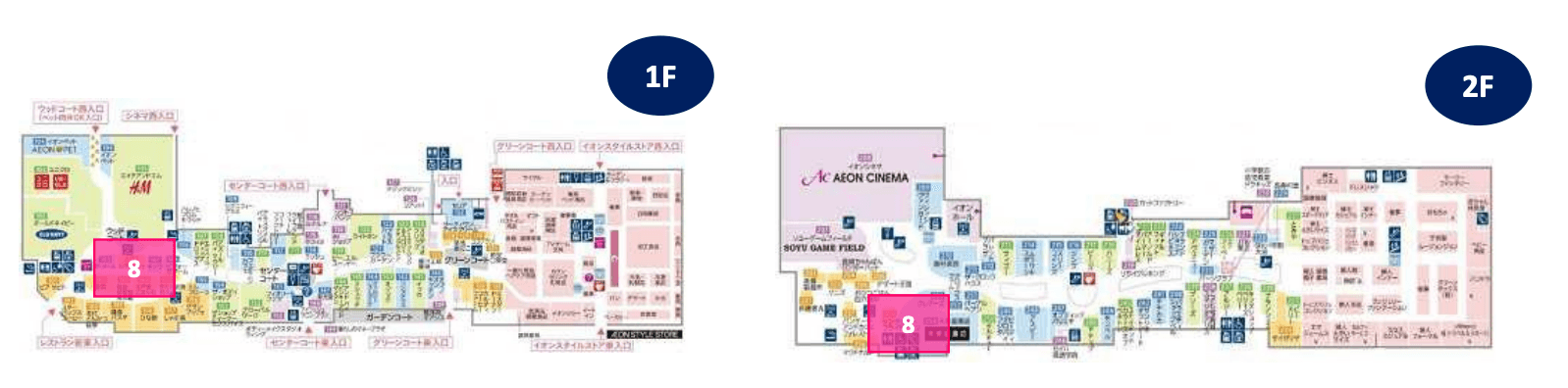 モール内広告 授乳室の図面・フロアマップ