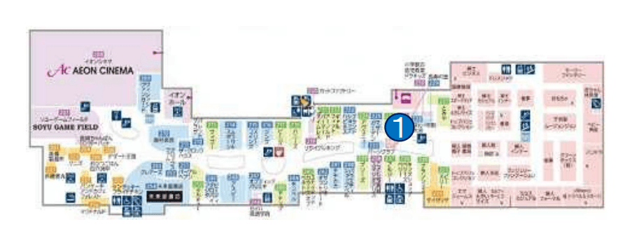 モール内広告 オプションメディア(2F 横断幕)の図面・フロアマップ