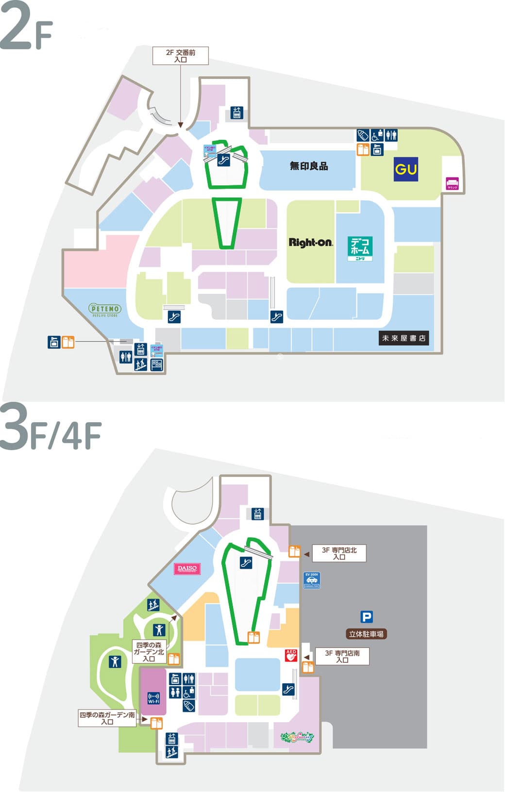 モール内広告 吹き抜けガラス1