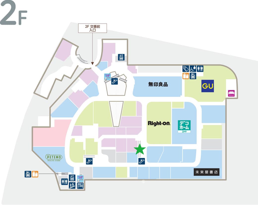 モール内広告 エスカレーター中央側面の図面・フロアマップ