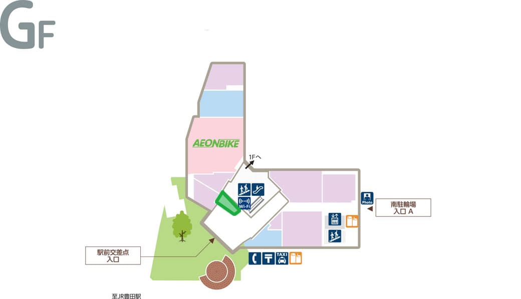 モール内広告 豊田駅側大階段の図面・フロアマップ