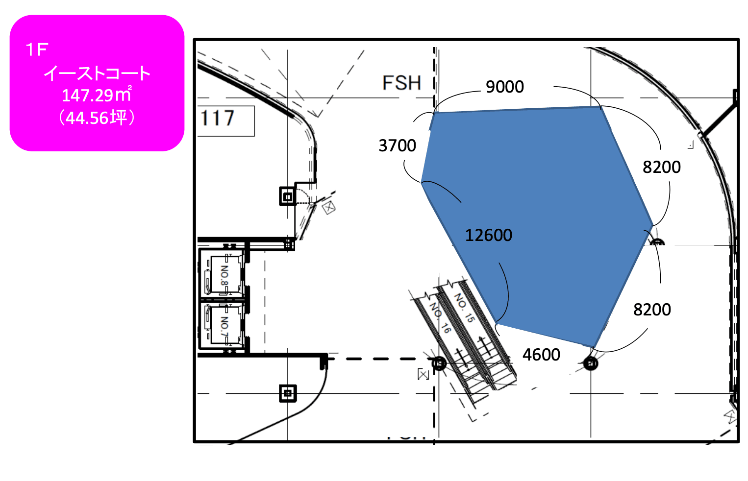 イーストコートの図面・フロアマップ1