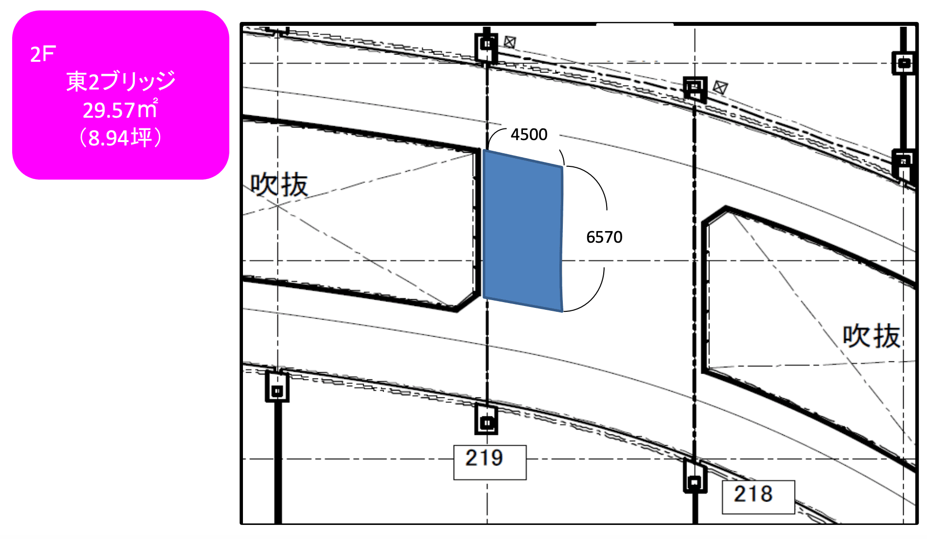 【都城駅前】東2(ライトオン前)ブリッジの図面・フロアマップ1