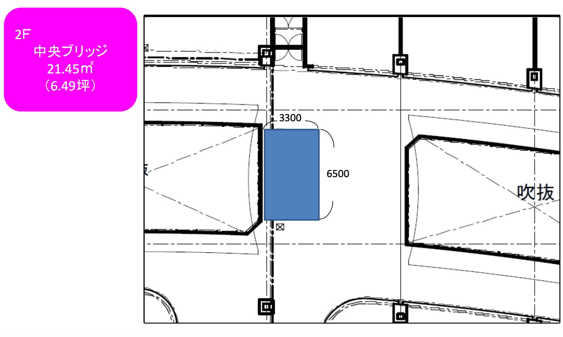 【都城駅前】中央(アイクロック前)ブリッジの図面・フロアマップ1