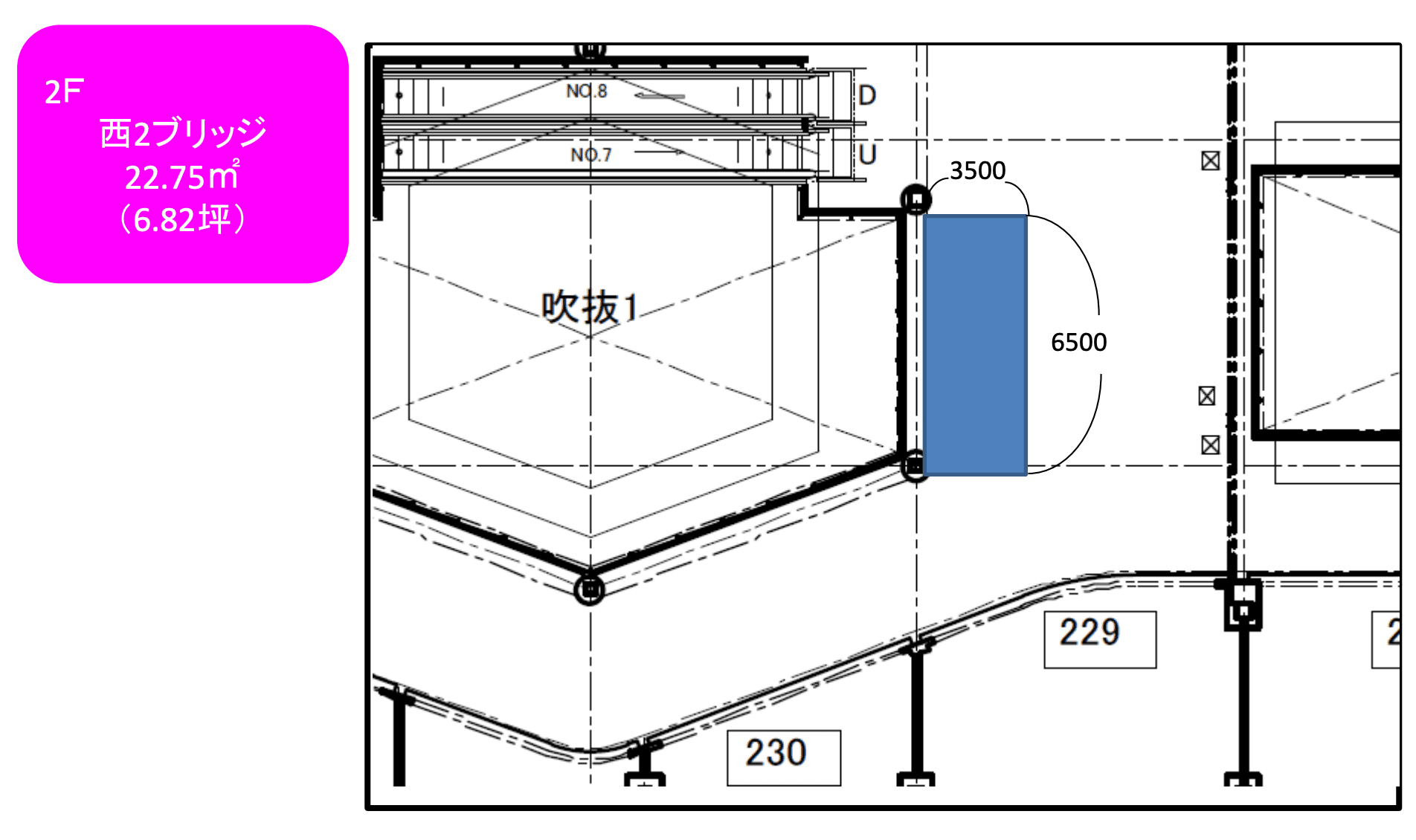 【都城駅前】西2(トライプラス前)ブリッジの図面・フロアマップ1
