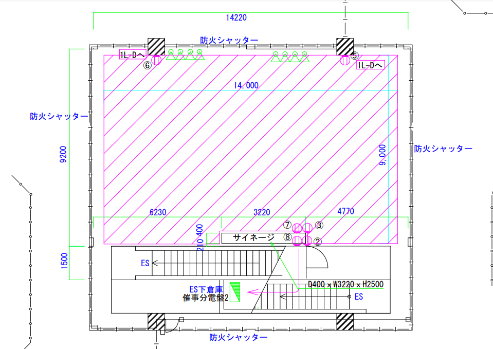 中央コートの図面・フロアマップ1
