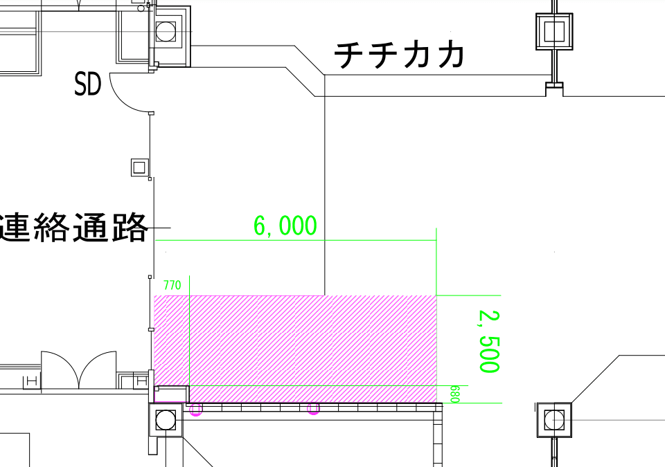WEST連絡通路横の図面・フロアマップ1