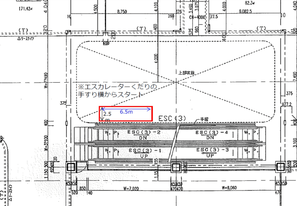 1階西エスカレーター横の図面・フロアマップ1