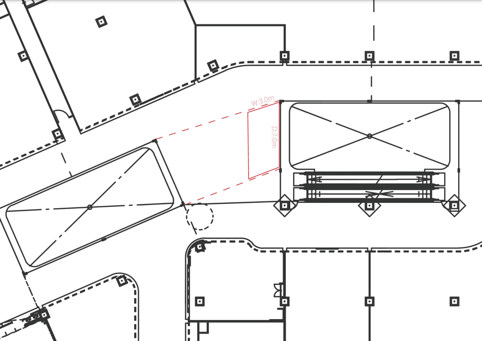 2階中央エスカレーター横の図面・フロアマップ1
