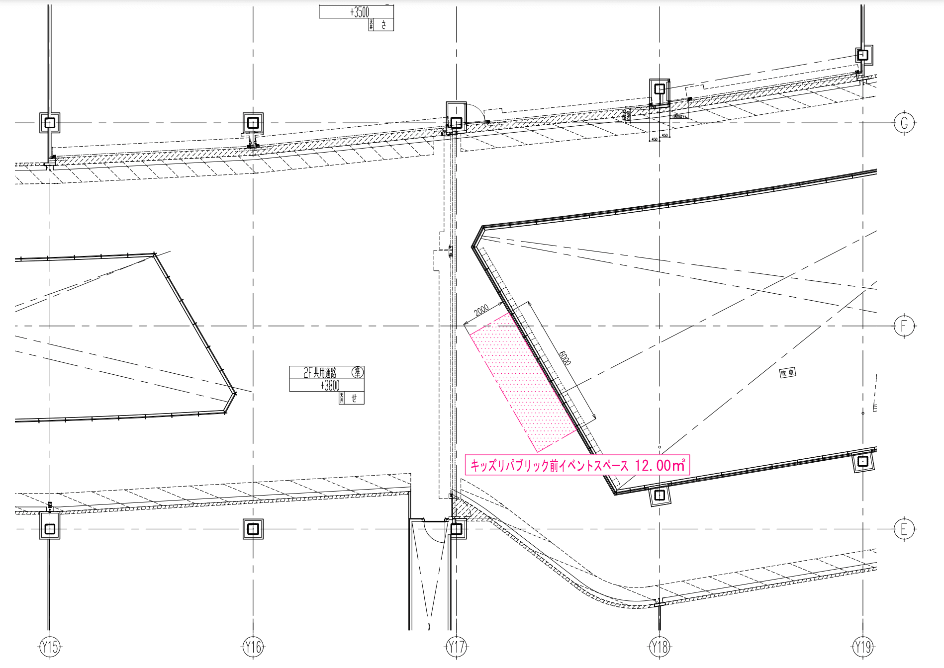 2F キッズリパブリック前の図面・フロアマップ