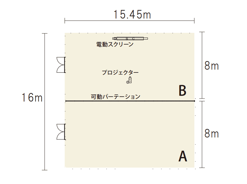 イオンホールBの図面・フロアマップ1