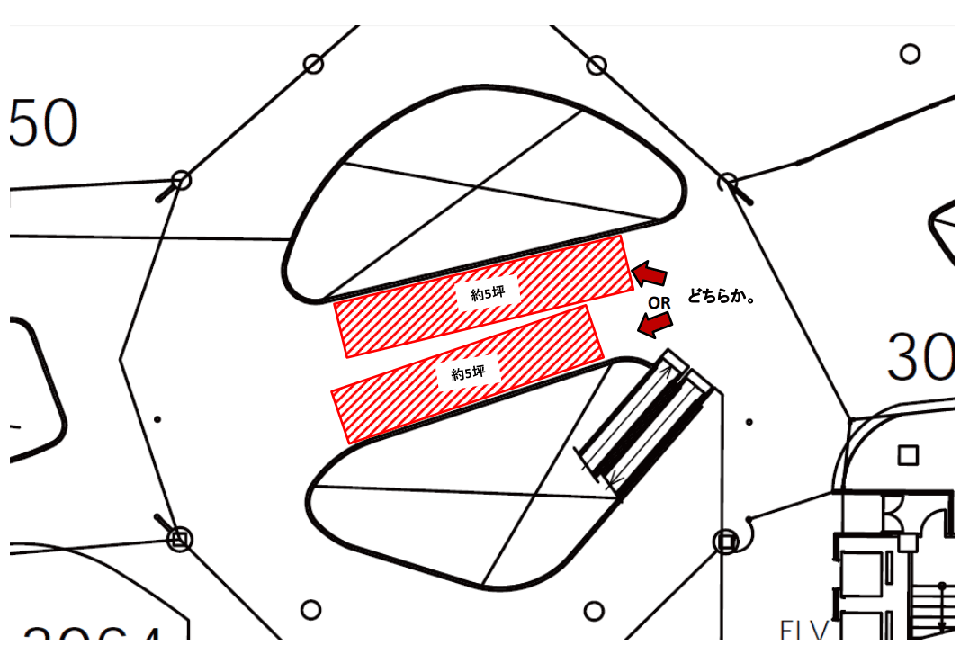 3階フードコート通路の図面・フロアマップ1