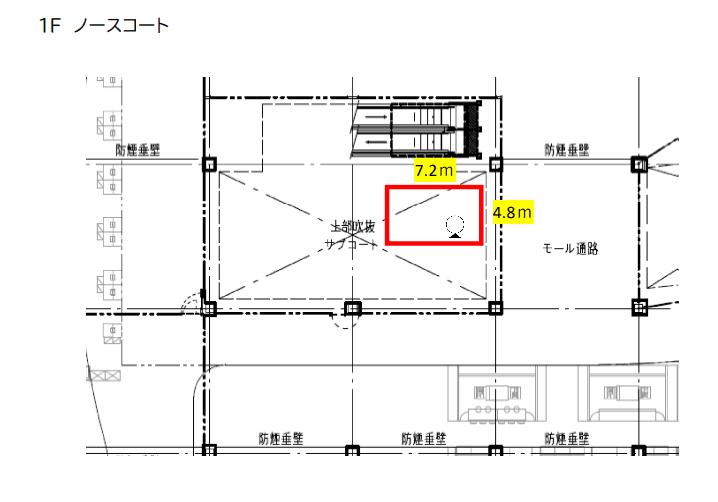 1F ノースコートの図面・フロアマップ1