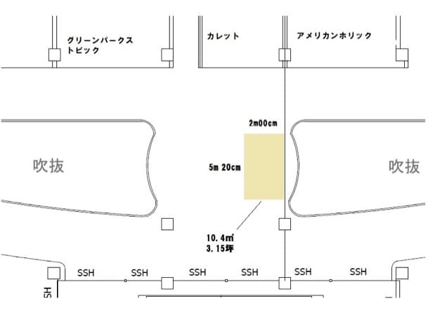 中央デッキの図面・フロアマップ