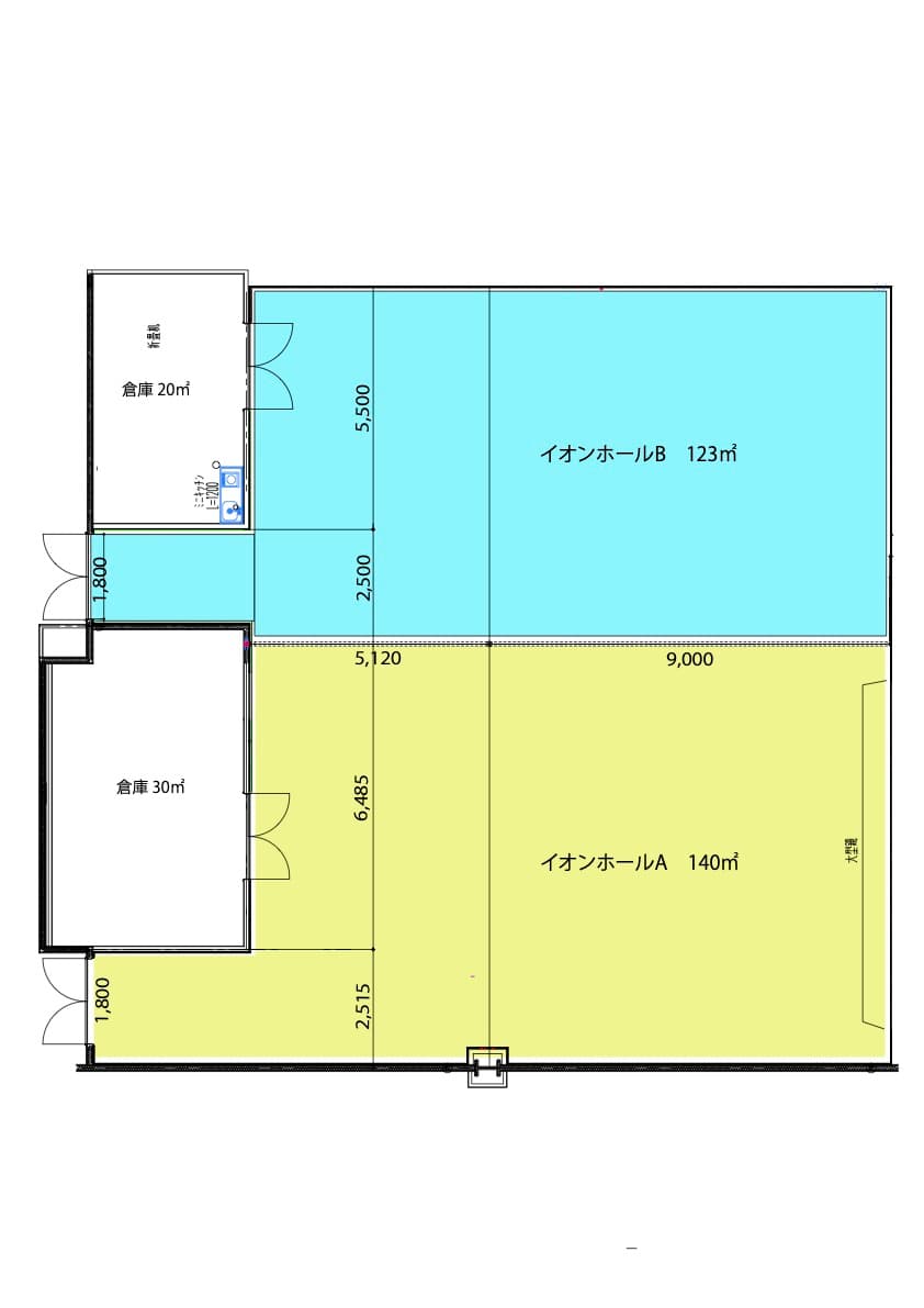 イオンホールAの図面・フロアマップ