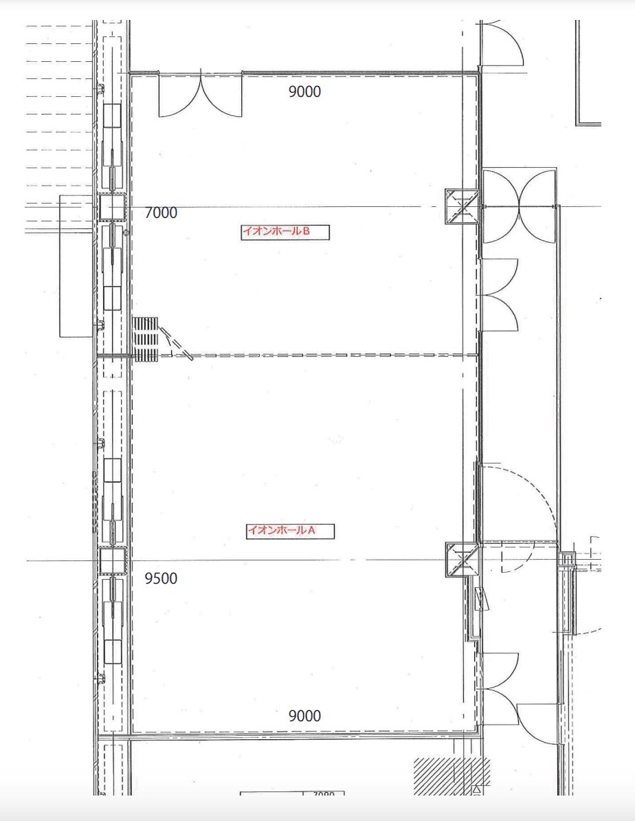 イオンホールBの図面・フロアマップ