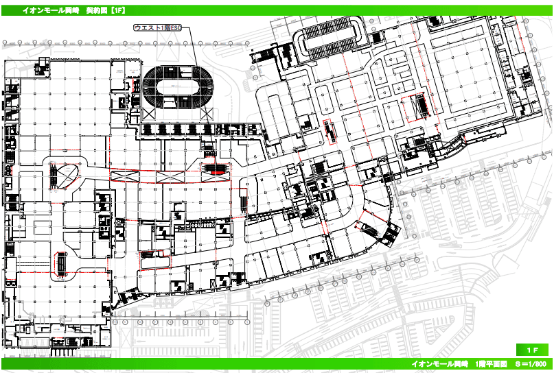 1Fサブコート(GAP前)(LAN有)の図面・フロアマップ