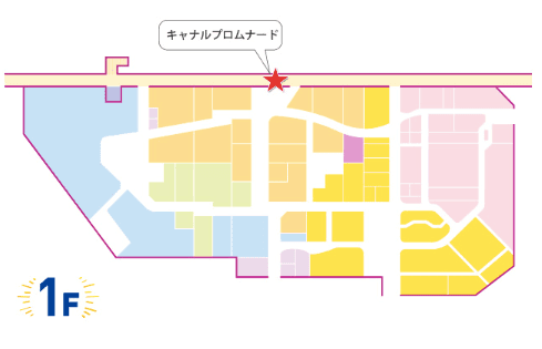 (屋外)キャナルプロムナード ※キッチンカー1台当たりの図面・フロアマップ