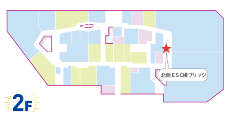 2F北側ESC横ブリッジ(Joshin横)の図面・フロアマップ