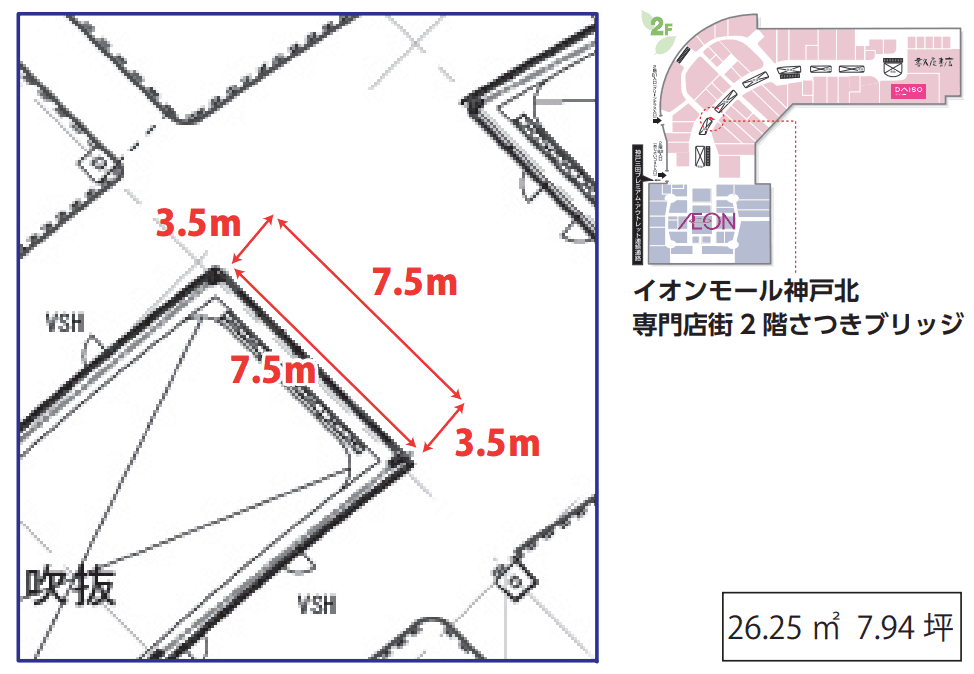 2F さつきブリッジ(イング前)※ベンチ有の図面・フロアマップ1