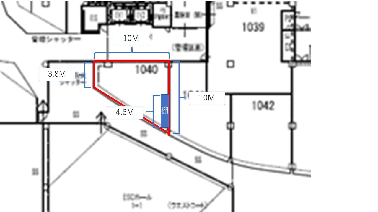 アルビオン横区画(レストラン側)の図面・フロアマップ