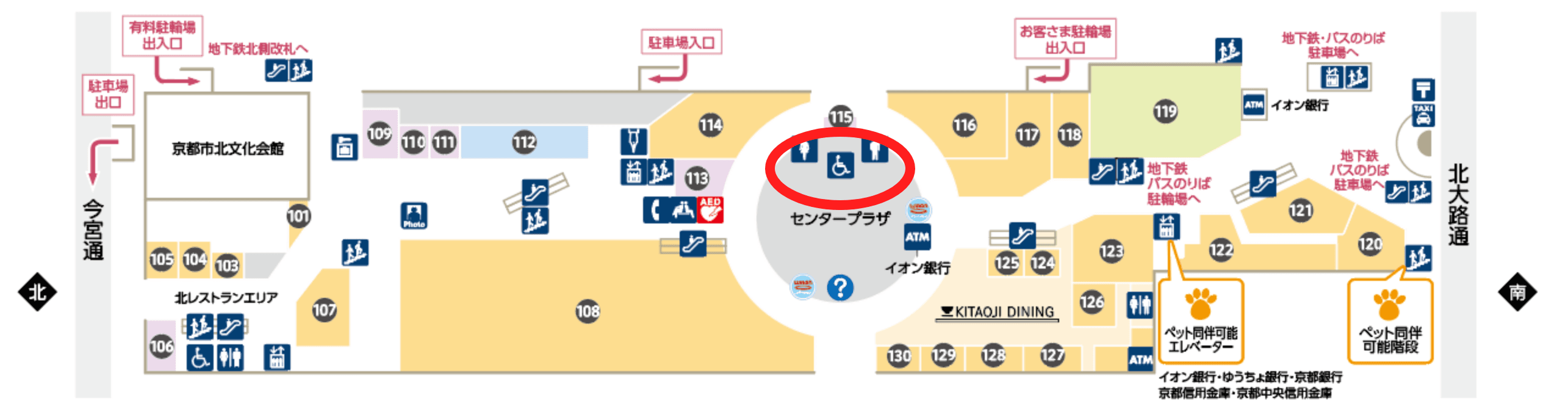 1F・センタープラザ【東側の図面・フロアマップ