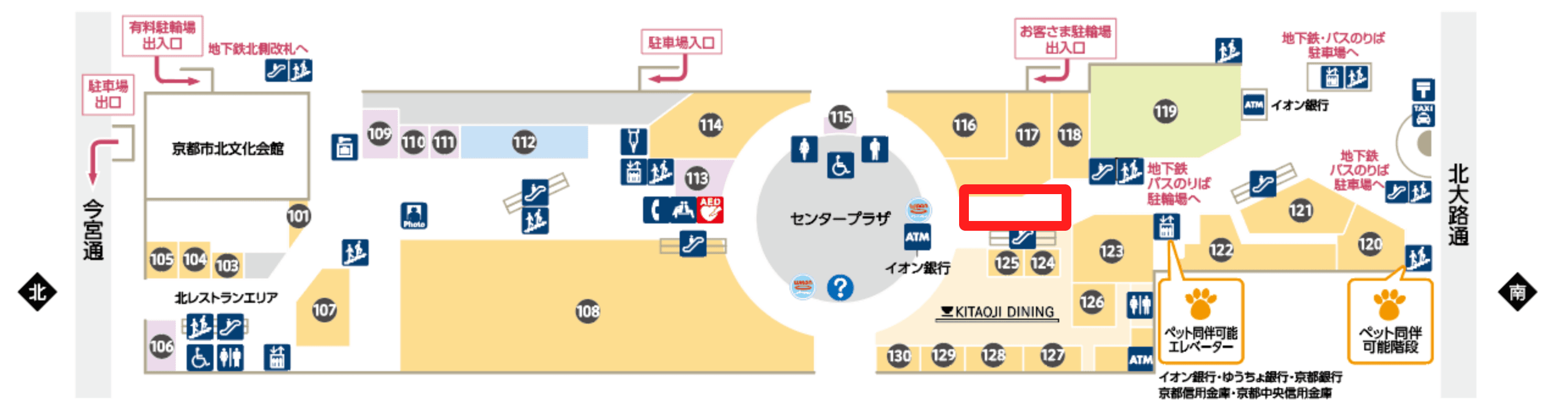 1F・南モール①(北側)の図面・フロアマップ