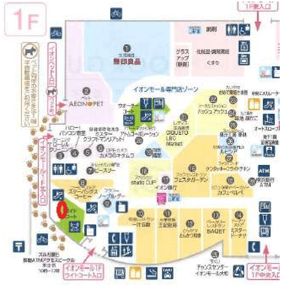 モール内広告 大型バナーの図面・フロアマップ