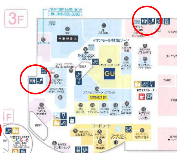 モール内広告 化粧室の図面・フロアマップ1