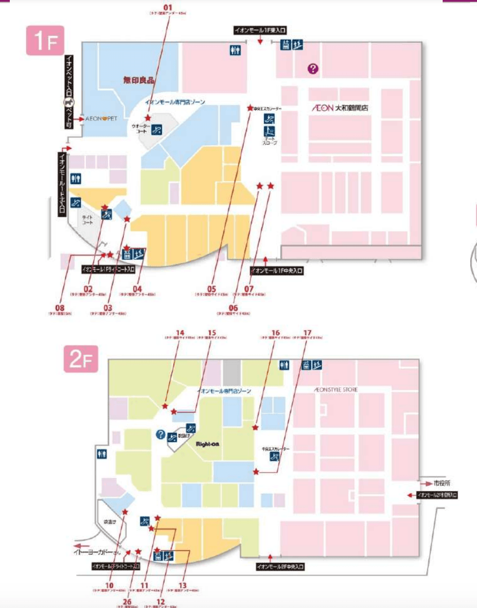 モール内広告 デジタルサイネージの図面・フロアマップ