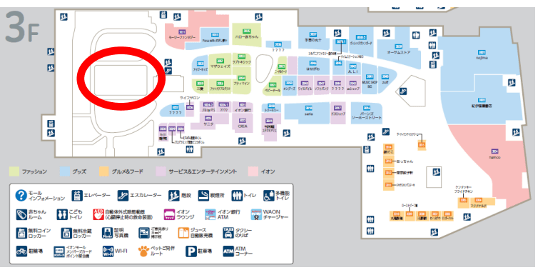 モール内広告 大型バナーの図面・フロアマップ