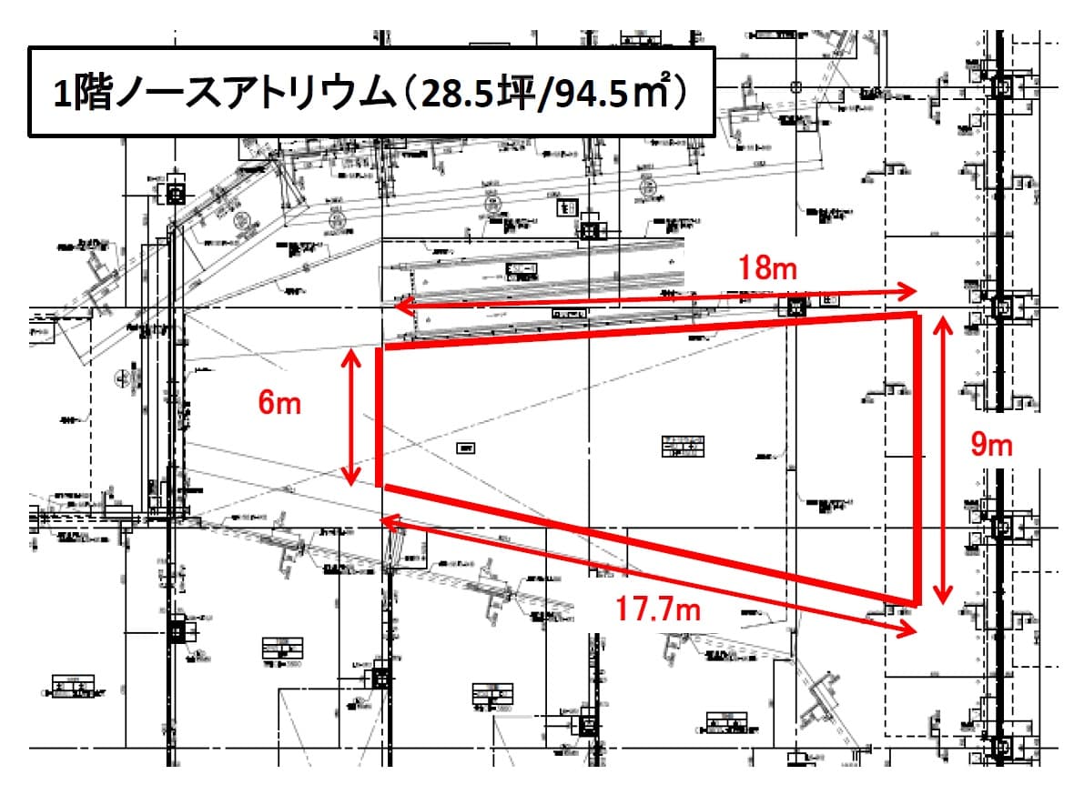 1F ノースアトリウムの図面・フロアマップ