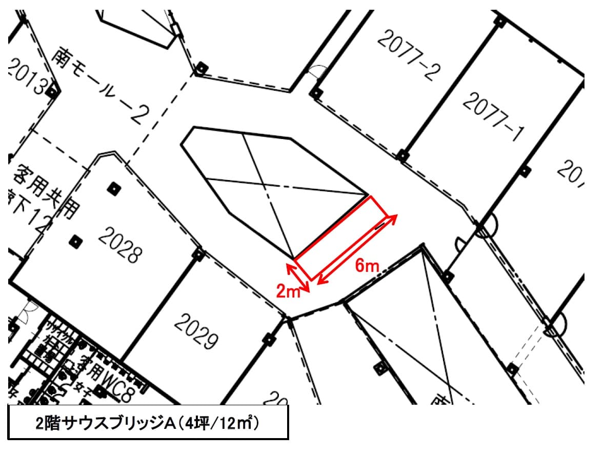 2F サウスブリッジAの図面・フロアマップ