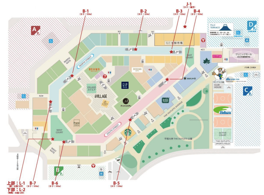 モール内広告 大神VISIONの図面・フロアマップ