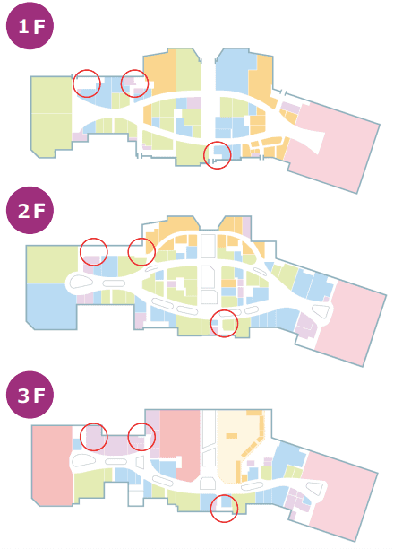 モール内広告 エレベーターの図面・フロアマップ