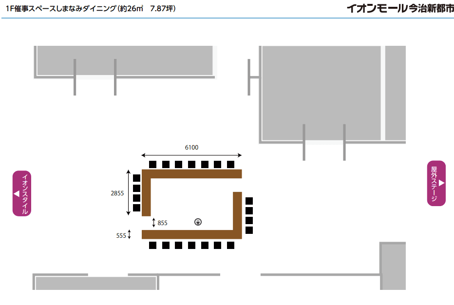 屋外しまなみダイニング催事スペースの図面・フロアマップ1