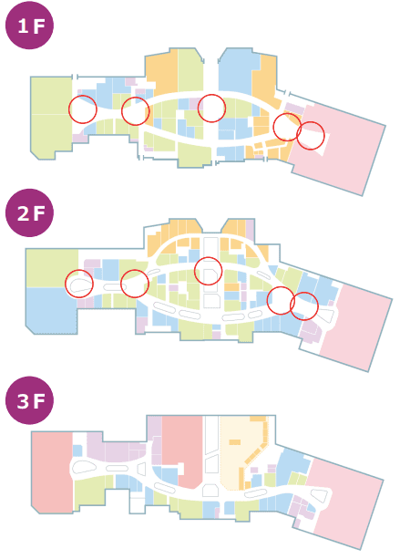 モール内広告 エスカレーター(レーン)の図面・フロアマップ
