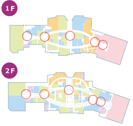 モール内広告 エスカレーター(側面ガラス)の図面・フロアマップ