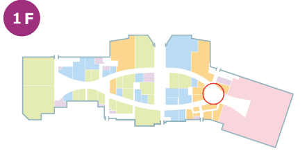 モール内広告 床ステッカー(グラムビューティーク前)の図面・フロアマップ