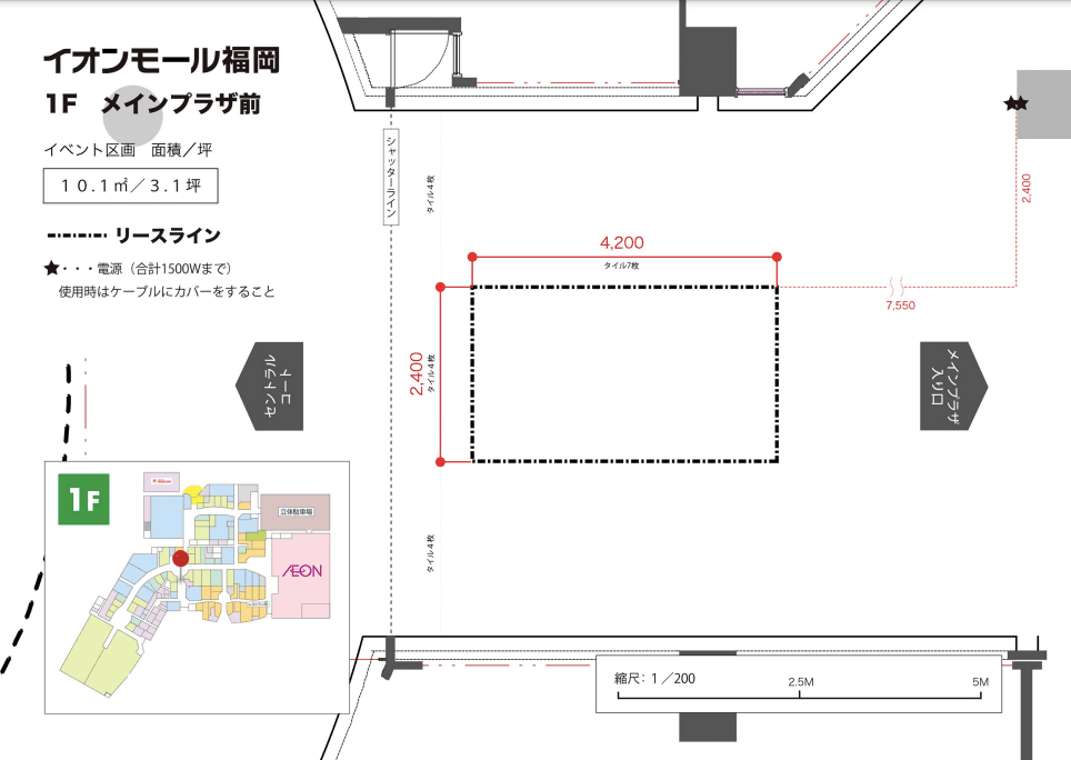 メインプラザ前の図面・フロアマップ1