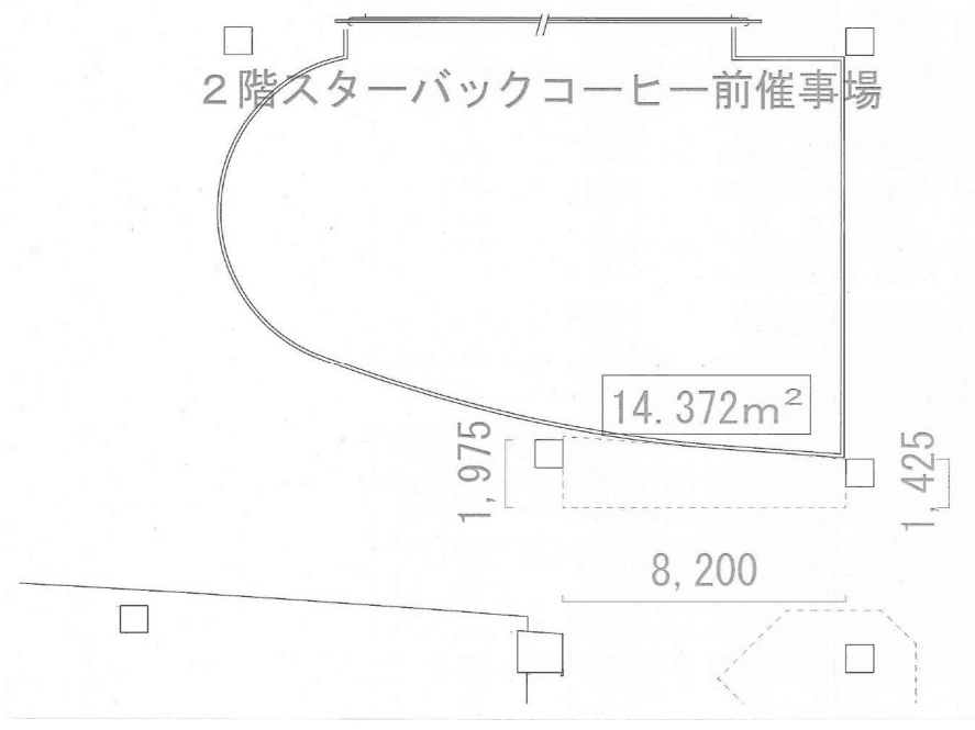 スターバックス前の図面・フロアマップ