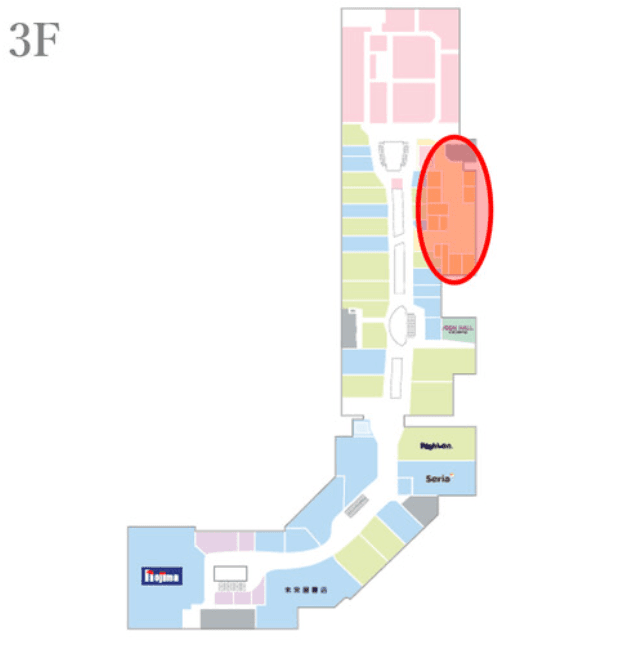 モール内広告 フードフォレストテーブルシールの図面・フロアマップ