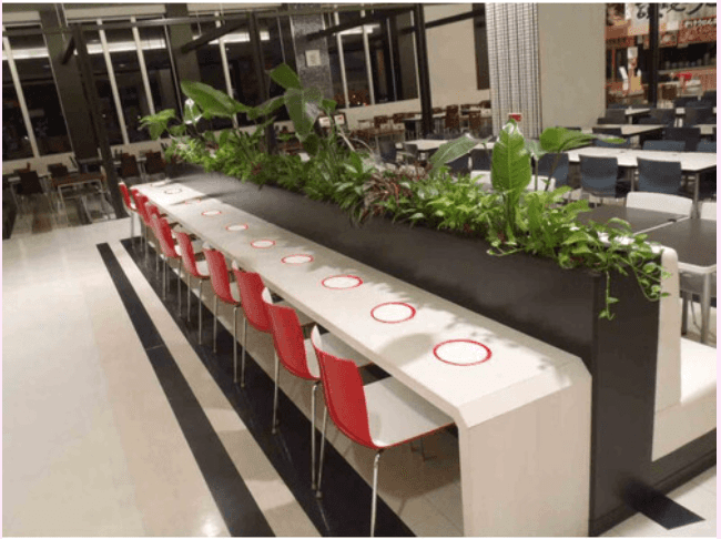 モール内広告 フードフォレストテーブルシール