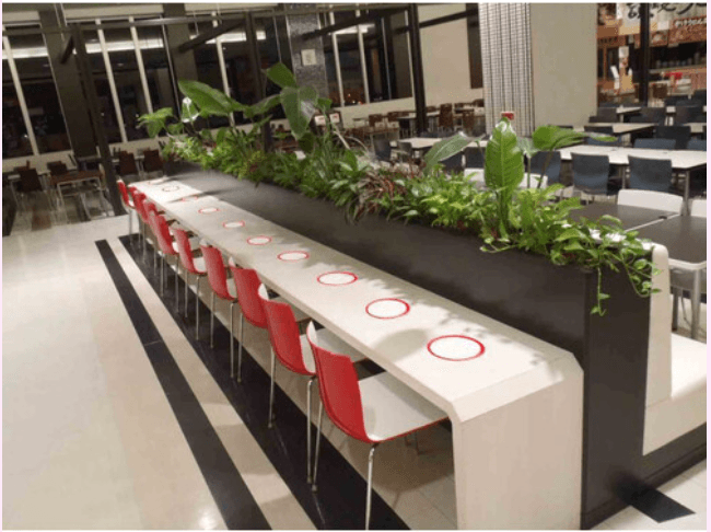 モール内広告 フードフォレストテーブルシール