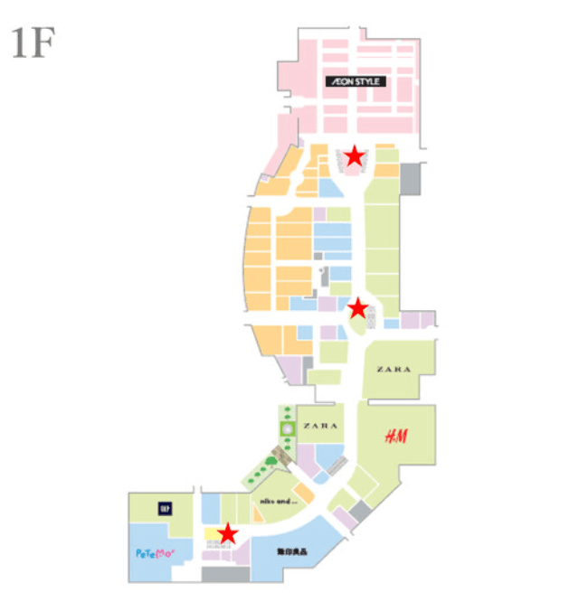 モール内広告 大型バナーの図面・フロアマップ