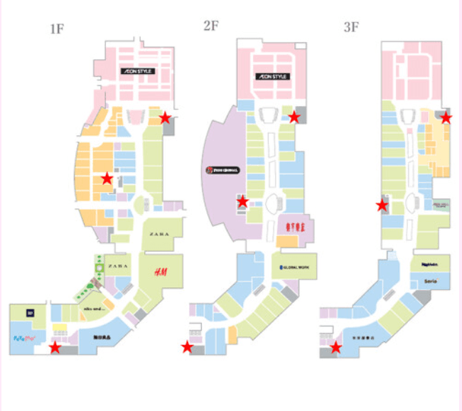 モール内広告 化粧室の図面・フロアマップ