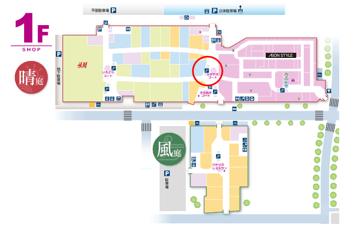 モール内広告 大型バナーの図面・フロアマップ