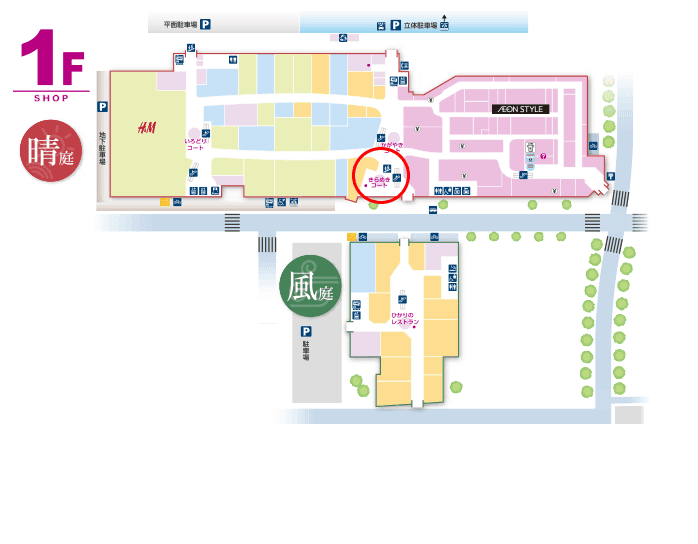 モール内広告 階段の図面・フロアマップ