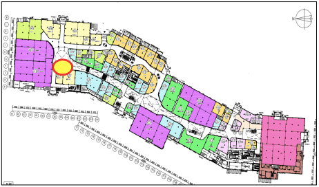 モール内広告 大型サイネージの図面・フロアマップ