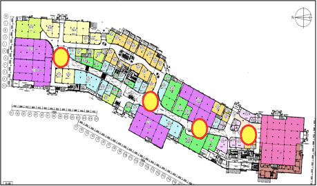 モール内広告 エスカレーターの図面・フロアマップ